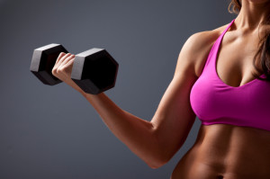 Woman Lifting Dumbbell