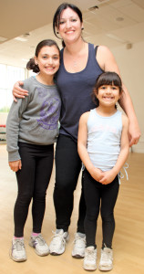 Jodie Andary with her daughters