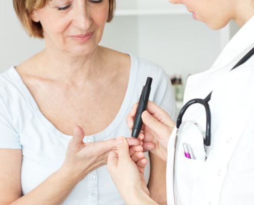 Nurse with Diabetes patient