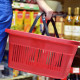 Woman carrying shopping basket