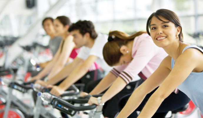 Woman cycling