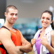 Guy and girl in gym