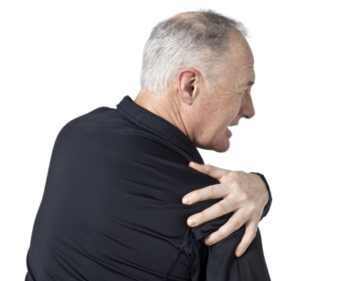 Man with sore shoulder