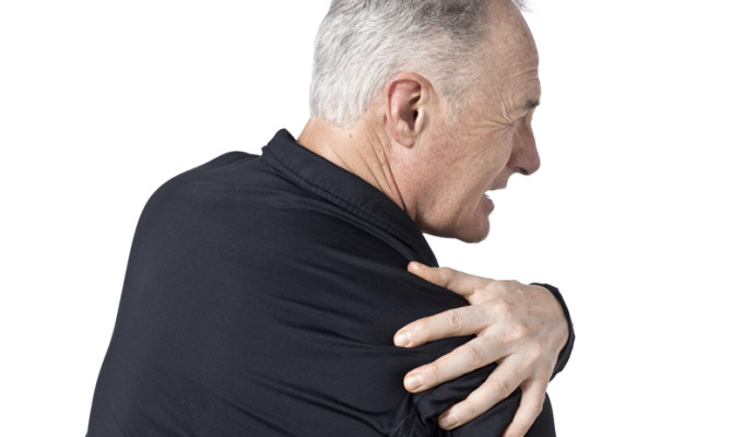 Man with sore shoulder