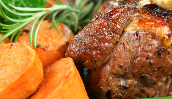 Baked Lamb & sweet potato